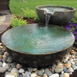 small fountain pond