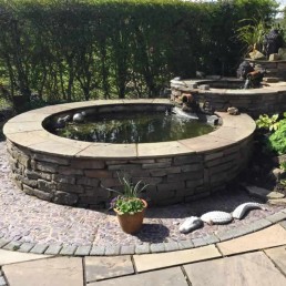 Triple stone circular ponds